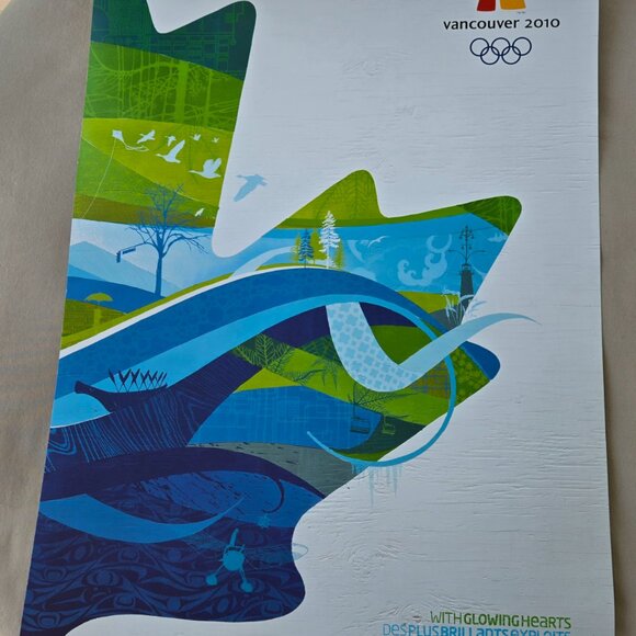 VANCOUVER BC CANADA 2010 Winter Olympic Games Official IOC POSTER Reproduction - Picture 1 of 9